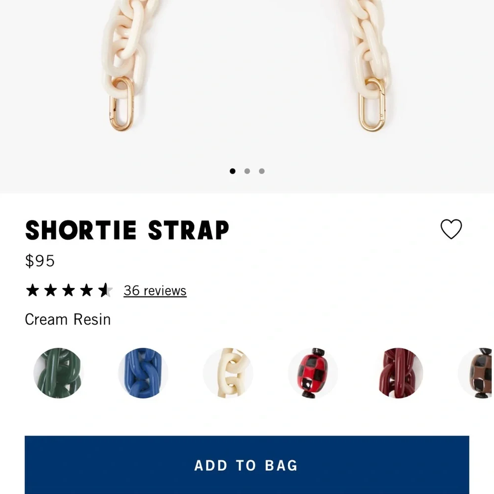 Clare V Cream Chain purse strap - Picture 3 of 4